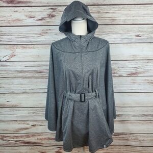 M by Novara Womens S/M Gray Cycling Hooded Cape Rain Jacket Poncho